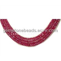Ruby Rondelle Smooth (B Grade) Beads