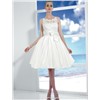 Ballerina Cost-Efficient Short Lace Covers with Taffeta Ball Wedding Dress