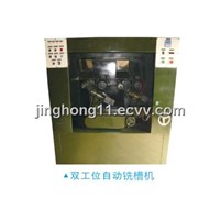 Double stations automatic slot milling machine
