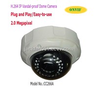 H.264 Plug and Play Dome IP Camera