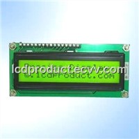 PCM1602A STN Yellow Green 16 x 2 Character LCD Module with LED Backlight