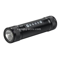 2012 Newest! LED Flashlight Mini Speaker with TF Card Reader and FM Function