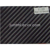 21199 black small texture 3D carbon fiber vinyl film