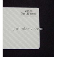22123 white big texture 3D carbon fiber vinyl film