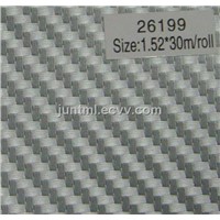 26199 silver small texture 3D carbon fiber vinyl film
