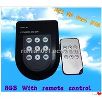 2CH SD DVR Intelligent motion detection, 8GB With remote control, PAL:720*576;NTSC:720*480