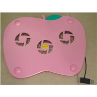2-fan Notebook Cooling Pad with Self-power Mode and Plug-and-play Function