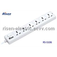 6 ways extension socket with one main switch(RS-S106)