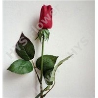 Artificial flower with high quality for Christmas decoration: Real touch Rose Bud