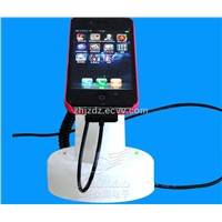 Cell phone display holder with alarm & charging function