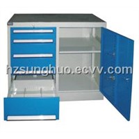 Class Tool box side cabinet 4 drawer 2 shlef bule