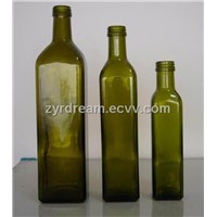 Dark Green Olive Oil Glass Bottle