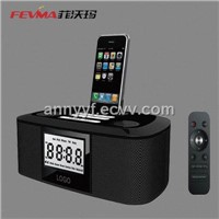 FM Radio Speaker for iphone/ipod/Portable Speaker with Alarm Clock