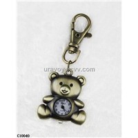 Fashion  cute bear clock keychain