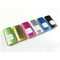 Fashionable Colorful Mini Clip Mp3 Player with Built - in Polymer Lithium Battery BT-P013H