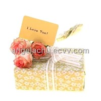 Flower Pattern Paper Gift Box