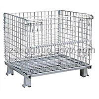 Folding four posts aluminium mesh logistic cage