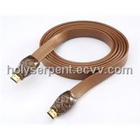 Gold snake-like HDMI cable assemblies