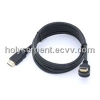 High speed HDMI cable with one right angle,easy to install