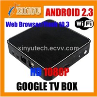 Instock Android TV BOX Android 2.3 STB WIFI Connection Cortex A8 1.20Ghz 512MB DDR3 WIFI, Flash 10.3