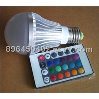 LED light factory 5W high brightness RGB led light bulb with remote controller