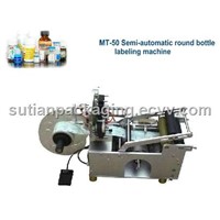 MT-50 semi-automatic small round bottle labeling machine