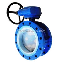 PTFE Lined Flanged Butterfly Valve