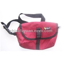Red Nylon Pouch Bag