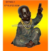 Resin monk statue/buddha