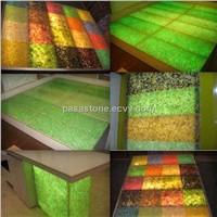 Resin pebble stone decoration material for bar top and floor