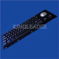 Rugged Metal mini industrial keyboard with trackball MKB-63CA-TB-B