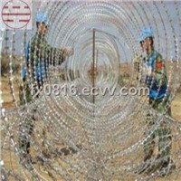 Spiral razor barbed wire mesh