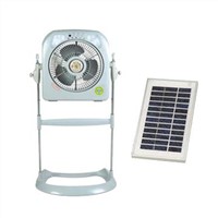 Stand Box Fan with LED Light, Rechargeable Battery and 3 to 8 Hours Working Time