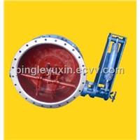 Three rod butterfly valve