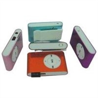 USB Rechargeable Mini Clip Mp3 Player with Built - in Loudspeaker BT-P032