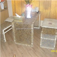 acrylic nature stone panel for furniture application