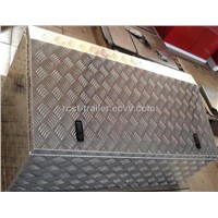 aluminum checker plate toolbox to match with camper trailers and travel trailer