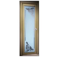 exterior aluminum door with adornment art panel available in various designs
