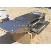 high quality camper trailer stainless steel tailgate kitchen with two drawers