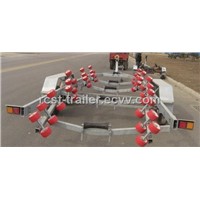 hot dipped galvanized large boat trailer with rollers LH8500