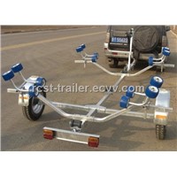 light weight hot dipped galvanized steel foldable boat trailer with rollers