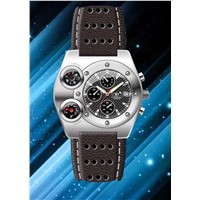 luxury white stainless steel chrono watch