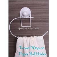 plastic coating towel ring holder with vacuum cup
