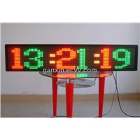 semi-outdoor p16 double color message time led sign
