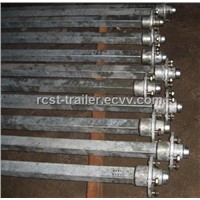 square or round solid or hollow trailer axle to be hot dipped galvanized or painted