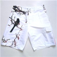 white good design beach shorts