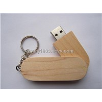 wooden and swivel usb flash drive