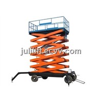 mobile hydraulic scissor  lift SJY0.3-6