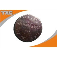 Rechargeable Lithium Coin Cell Battery LFR2450 80mAh 3.2V