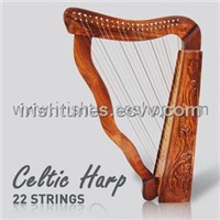 22 Strings Celtic Harp with Tuning Key &amp;amp; Extra Strings